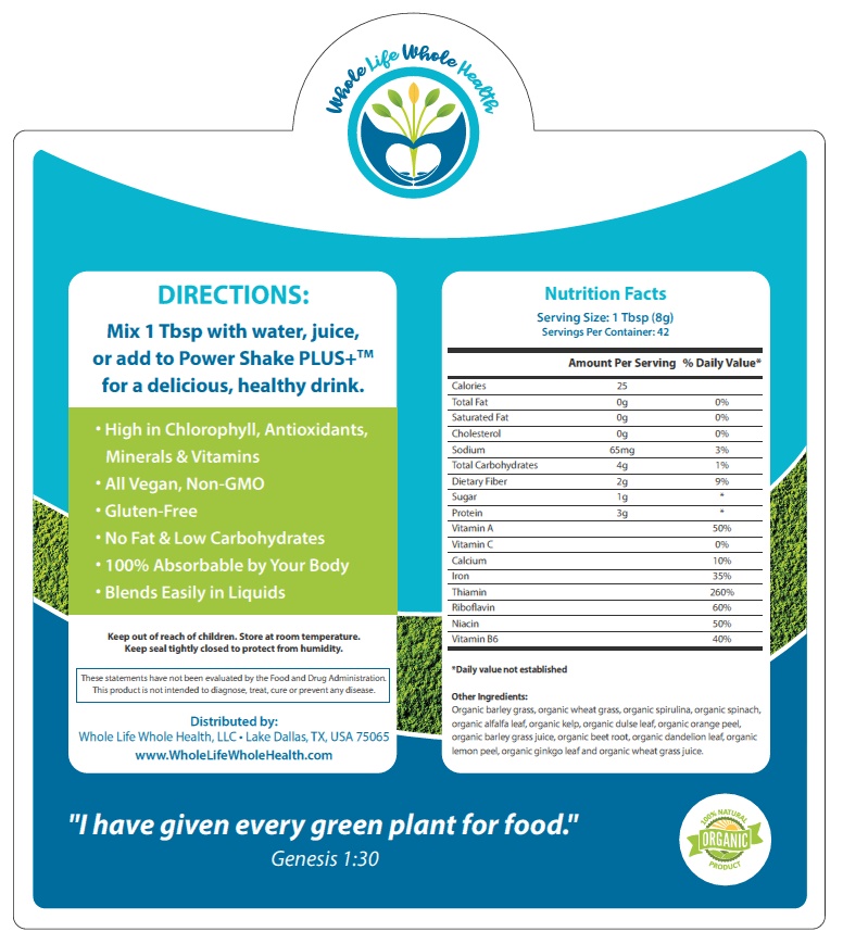 Power Greens PLUS+ Label